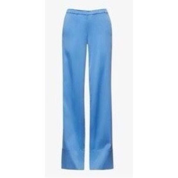 SER.O.YA ELLISON SILK TOP & MATCHING BLUE SILK PANTS SET - Picture 3 of 16